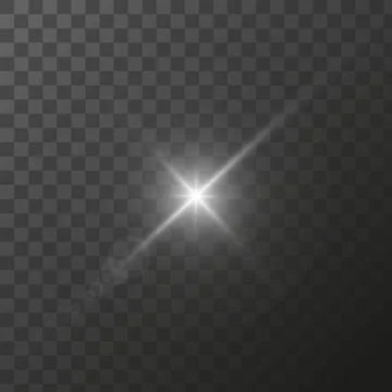 Shining star light rays glowing particles. Vector special effect on a Stock Illustration