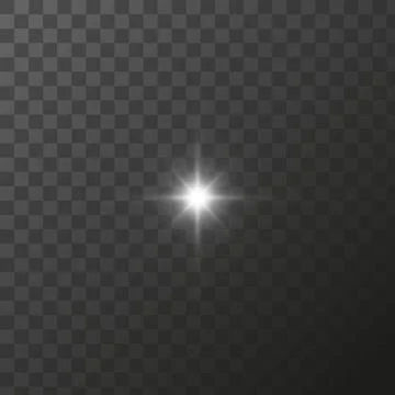 Shining star light rays glowing particles. Vector special effect on a Stock Illustration