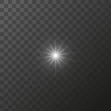 Shining star light rays glowing particles. Vector special effect on a Stock Illustration