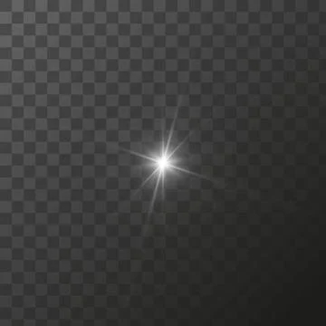 Shining star light rays glowing particles. Vector special effect on a Stock Illustration