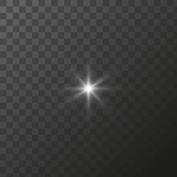 Shining star light rays glowing particles. Vector special effect on a Stock Illustration
