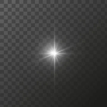 Shining star light rays glowing particles. Vector special effect on a Stock Illustration