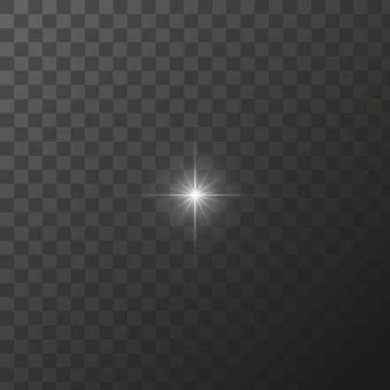 Shining star light rays glowing particles. Vector special effect on a Stock Illustration