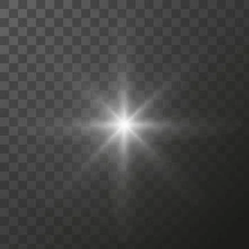 Shining star light rays glowing particles. Vector special effect on a Stock Illustration