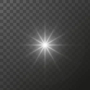 Shining star light rays glowing particles. Vector special effect on a Stock Illustration