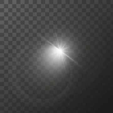 Shining star light rays glowing particles. Vector special effect on a Stock Illustration