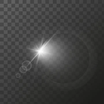 Shining star light rays glowing particles. Vector special effect on a Stock Illustration