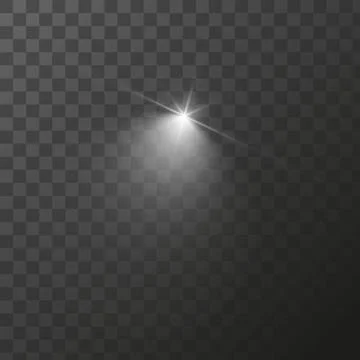 Shining star light rays glowing particles. Vector special effect on a Stock Illustration