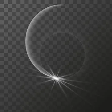 Shining star light rays glowing particles. Vector special effect on a Stock Illustration