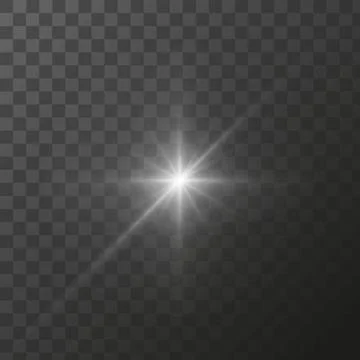 Shining star light rays glowing particles. Vector special effect on a Stock Illustration