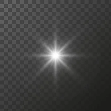 Shining star light rays glowing particles. Vector special effect on a Stock Illustration