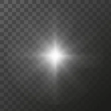 Shining star light rays glowing particles. Vector special effect on a Stock Illustration