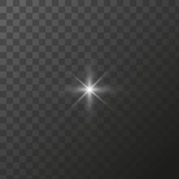 Shining star light rays glowing particles. Vector special effect on a Stock Illustration