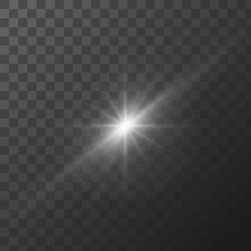 Shining star light rays glowing particles. Vector special effect on a Stock Illustration
