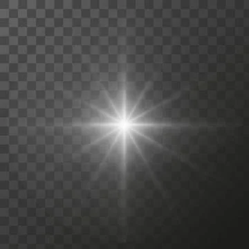 Shining star light rays glowing particles. Vector special effect on a Stock Illustration