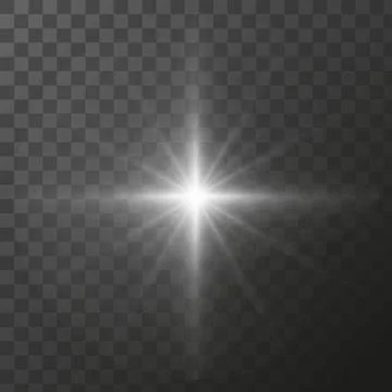 Shining star light rays glowing particles. Vector special effect on a Stock Illustration
