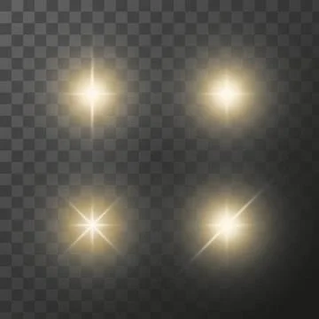 Shining star light rays glowing particles. Vector special effect on a Stock Illustration
