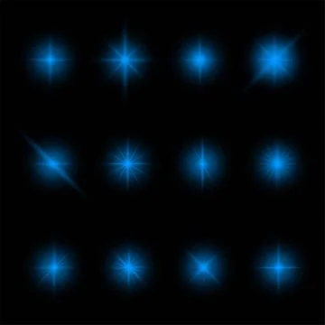 Shining star light rays glowing particles. Vector special effect on a Stock Illustration