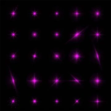 Shining star light rays glowing particles. Vector special effect on a Illustrazione stock