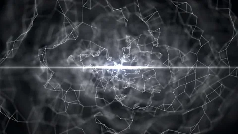A shining star in the middle of a gray information cloud.seamless loop. 動画素材 80343239