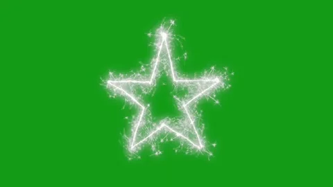 Shining star motion graphics with green screen background Stock Footage 136806089