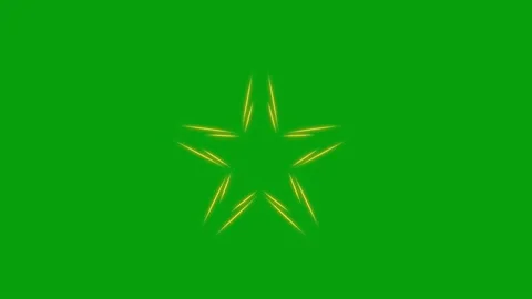 Shining star motion graphics with green screen background Stock Footage 144684068
