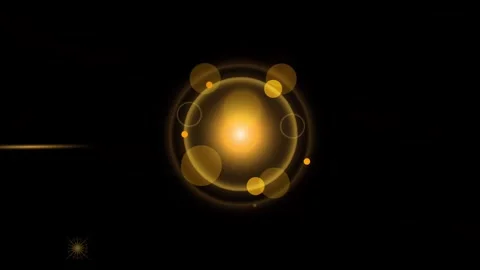 Shining star rotation motion graphics with black screen background Stock Footage 253986633