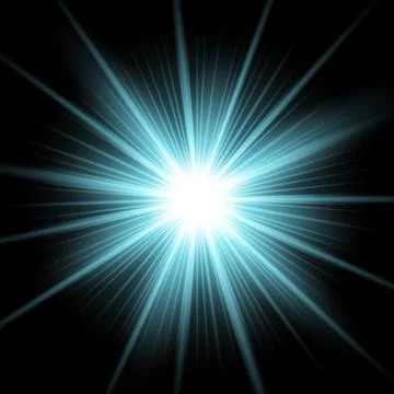 Shining star on transparent background, aqua color Stock Illustration
