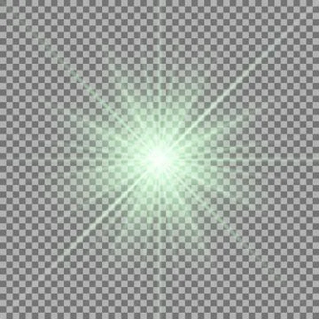 Shining star on transparent background Stock Illustration