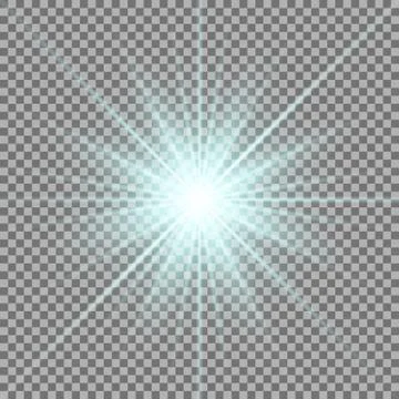 Shining star on transparent background Stock Illustration