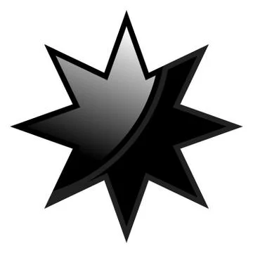 Shining star on white background Stock Illustration