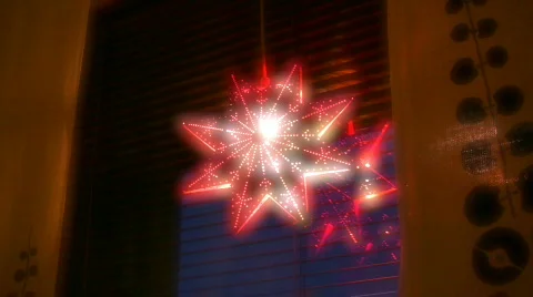 Shining Star On The Window 2 Stock Footage 322429