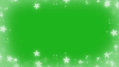 Shining stars frame motion graphics with green screen background Stock Footage 133046586