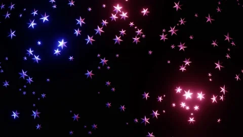 Shining Stars Loop On Black Background Stock Footage 131236622
