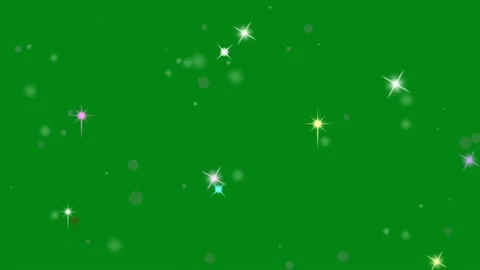 Shining stars motion graphics with green screen background Stock Footage 133023610