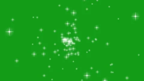 Shining stars motion graphics with green screen background Stock Footage 134588444
