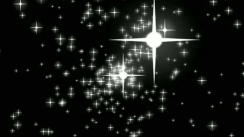 Shining stars motion graphics with night background Stock Footage 136449207