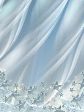Shining stars over silver background Stock Illustration