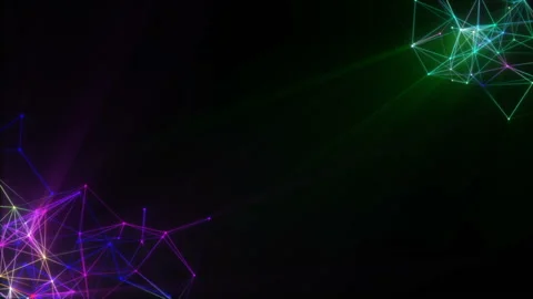 Shining structures. Animated digital background. Place for text. Seamless loop. Stock Footage 100114271