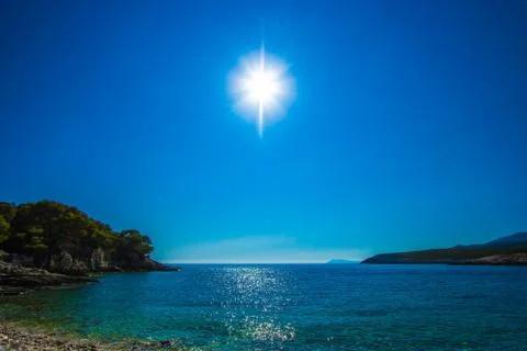 Shining sun on the beach Stock Photos