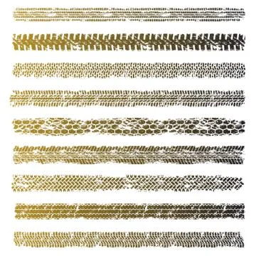 Shining tire tracks Illustrazione stock
