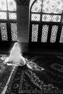 Shining veil in  mosque Foto stock