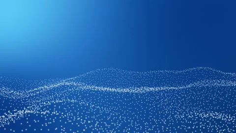 Shining wave particles animation background Stock Footage 169544196