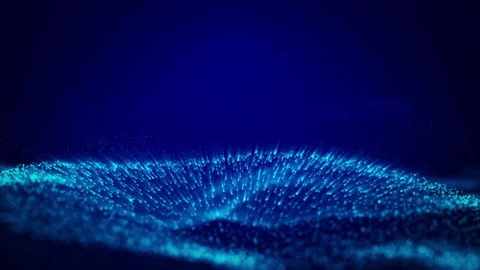 Shining wave particles animation background Stock Footage 201670537