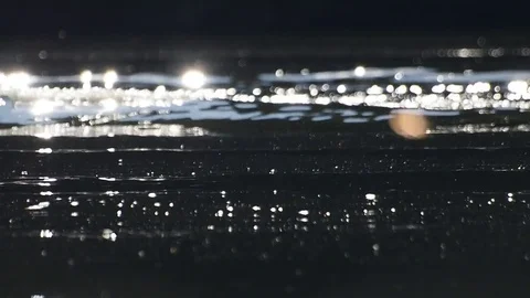 Shining waves on evening lake Stock Footage 76760810