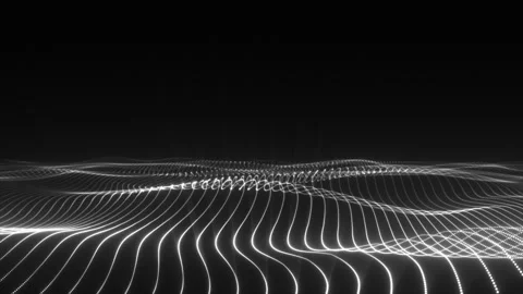 Shining white waves Stock Footage 300885004