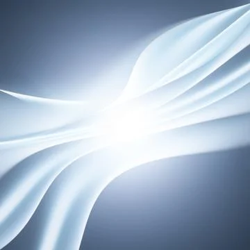 Shining white waves Stock Illustration