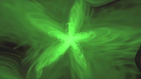 Shining_Green_Star_(computer_generated_abstract) Stock Footage 248441335