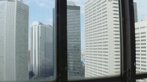 Shinjuku from elevator 2 Stock Footage 68493698