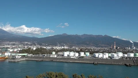 Shinkansen bullet train and Mt Fuji in Fujikawa bridge, Shizuoka. Japan Stock Footage 101676218